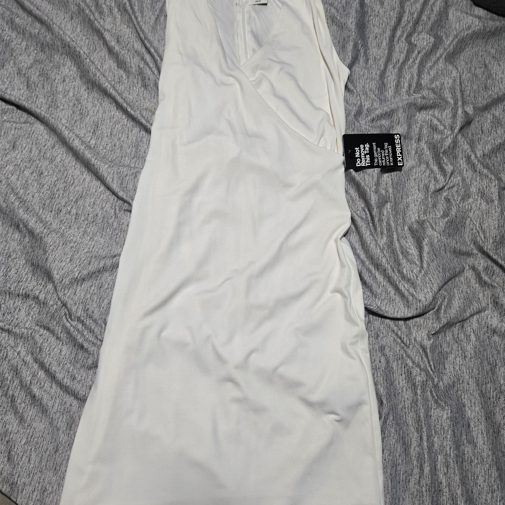 Express White Sleeveless Dress